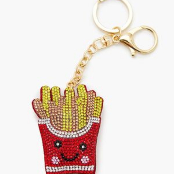 Smiling French Fries Keychain Bag Charm - Picture 5 of 6